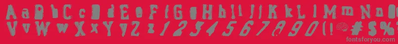 BrainStew Font – Gray Fonts on Red Background