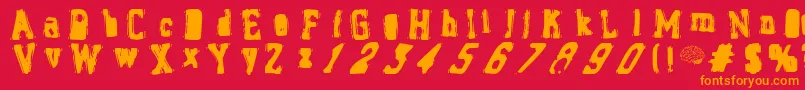 BrainStew Font – Orange Fonts on Red Background