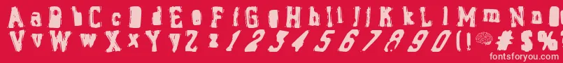 BrainStew Font – Pink Fonts on Red Background