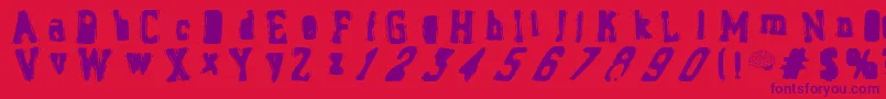 BrainStew Font – Purple Fonts on Red Background