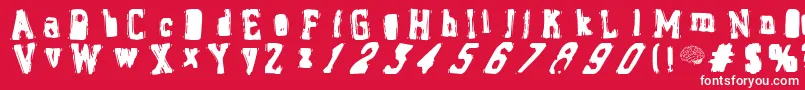 BrainStew Font – White Fonts on Red Background