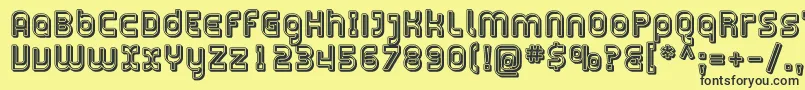 Plasma13 Font – Black Fonts on Yellow Background