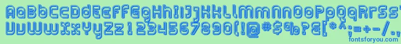 Plasma13 Font – Blue Fonts on Green Background