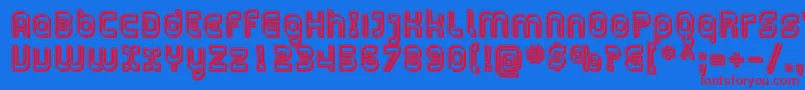 Plasma13 Font – Red Fonts on Blue Background