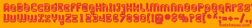 Plasma13 Font – Red Fonts on Orange Background