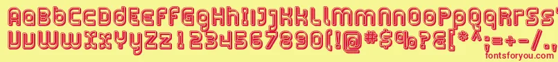 Plasma13 Font – Red Fonts on Yellow Background