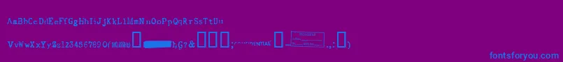 FbiOldReportRegular Font – Blue Fonts on Purple Background