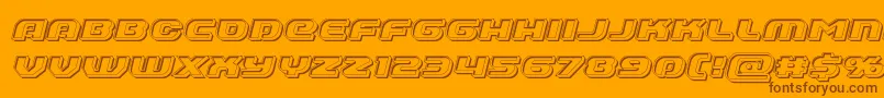 Annapolisbevelital-Schriftart – Braune Schriften auf orangefarbenem Hintergrund
