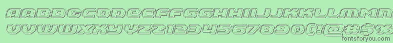 Annapolisbevelital Font – Gray Fonts on Green Background