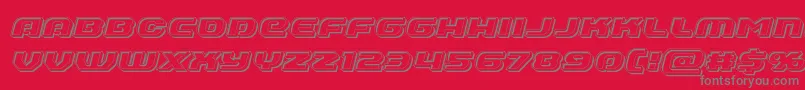 Annapolisbevelital Font – Gray Fonts on Red Background