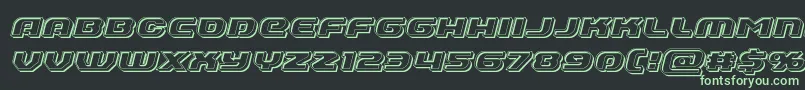 フォントAnnapolisbevelital – 黒い背景に緑の文字
