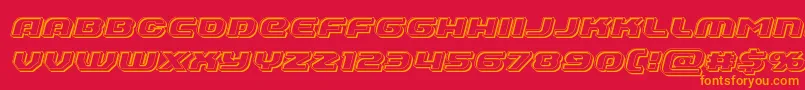 Annapolisbevelital Font – Orange Fonts on Red Background