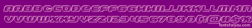 Шрифт Annapolisbevelital – розовые шрифты на фиолетовом фоне