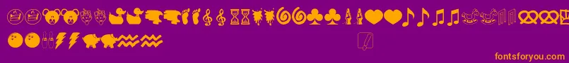 Elephantsandbears Font – Orange Fonts on Purple Background