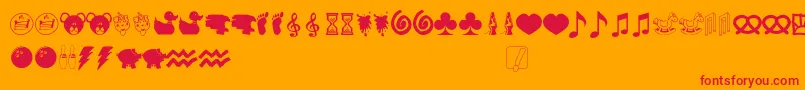 Elephantsandbears Font – Red Fonts on Orange Background