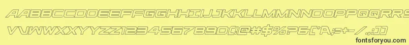 Ghostclanoutital Font – Black Fonts on Yellow Background