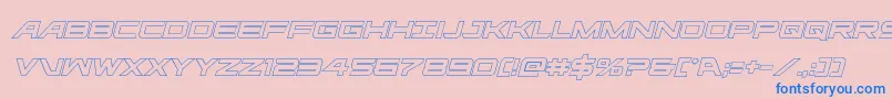 Ghostclanoutital Font – Blue Fonts on Pink Background