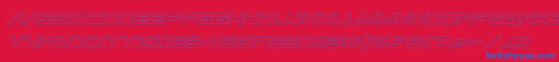 Ghostclanoutital Font – Blue Fonts on Red Background