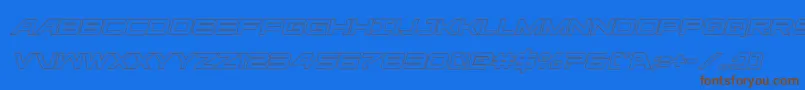 Ghostclanoutital Font – Brown Fonts on Blue Background