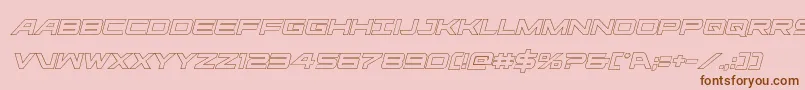 Ghostclanoutital Font – Brown Fonts on Pink Background