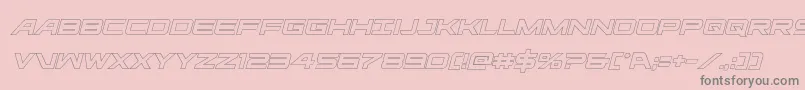 Ghostclanoutital Font – Gray Fonts on Pink Background