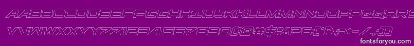 Ghostclanoutital Font – Green Fonts on Purple Background