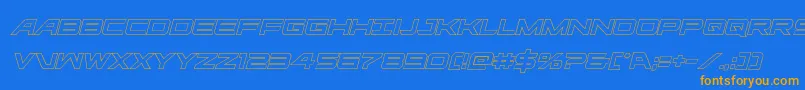 Ghostclanoutital Font – Orange Fonts on Blue Background