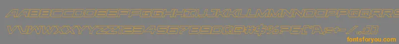 Ghostclanoutital Font – Orange Fonts on Gray Background