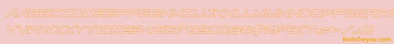 Ghostclanoutital Font – Orange Fonts on Pink Background