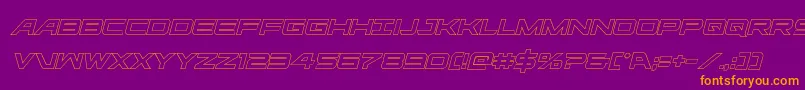 Ghostclanoutital Font – Orange Fonts on Purple Background