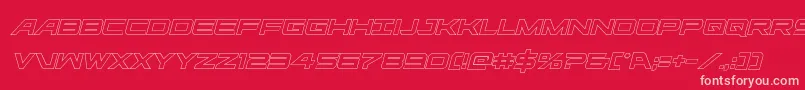 Ghostclanoutital Font – Pink Fonts on Red Background