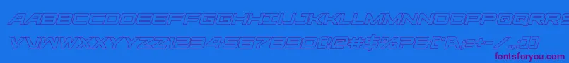 Ghostclanoutital Font – Purple Fonts on Blue Background