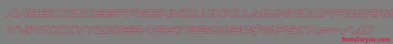 Ghostclanoutital Font – Red Fonts on Gray Background