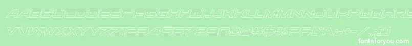 Ghostclanoutital Font – White Fonts on Green Background