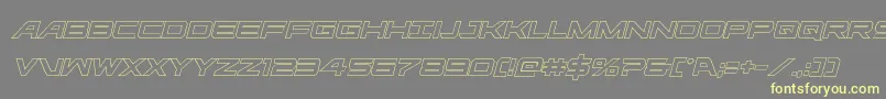 Ghostclanoutital Font – Yellow Fonts on Gray Background