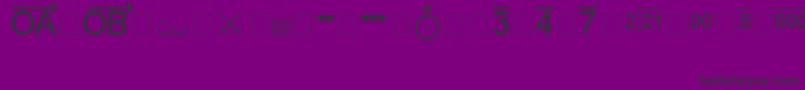 フォントRefspecialty – 紫の背景に黒い文字