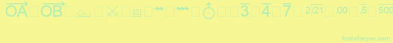 Refspecialty Font – Green Fonts on Yellow Background