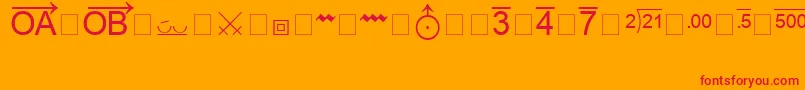 Refspecialty Font – Red Fonts on Orange Background