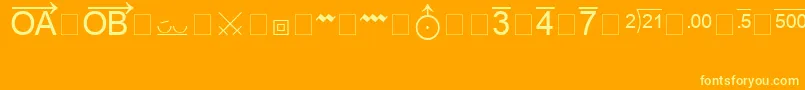 Refspecialty Font – Yellow Fonts on Orange Background