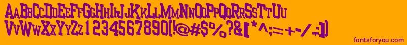 Шрифт Neolith – фиолетовые шрифты на оранжевом фоне