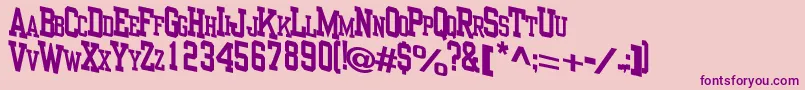 Neolith Font – Purple Fonts on Pink Background
