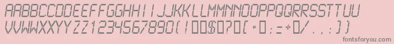 Lcdm2n Font – Gray Fonts on Pink Background