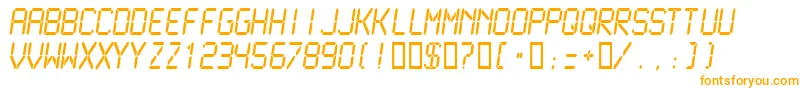 Lcdm2n Font – Orange Fonts on White Background