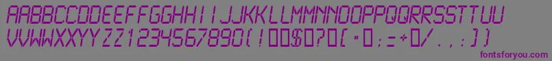 Lcdm2n Font – Purple Fonts on Gray Background