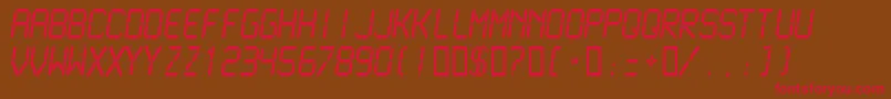 Lcdm2n Font – Red Fonts on Brown Background