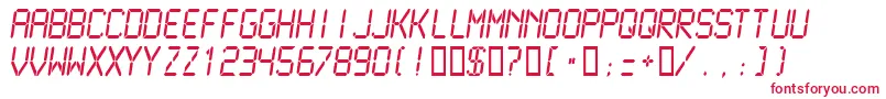 Lcdm2n Font – Red Fonts on White Background