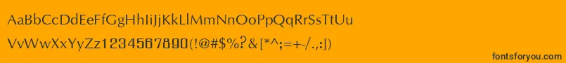 Irisupc Font – Black Fonts on Orange Background