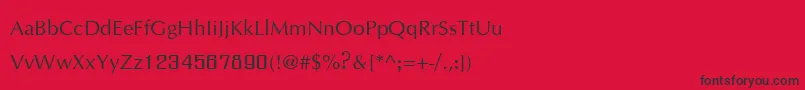 Irisupc Font – Black Fonts on Red Background