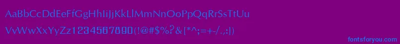 Irisupc Font – Blue Fonts on Purple Background