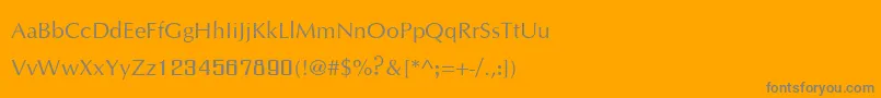 Irisupc Font – Gray Fonts on Orange Background